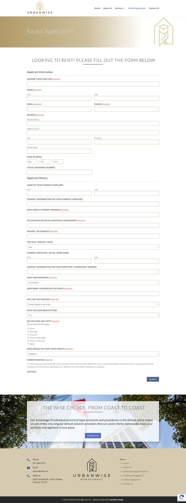 Rental page